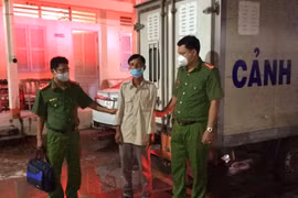 Đối tượng Nguyễn Văn Huệ bị bắt tại tỉnh Bình Phước. (Ảnh: Phúc Sơn/TTXVN)