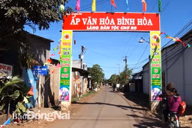 Làng dân tộc Châu Ro, ấp Bình Hòa, xã Xuân Phú, huyện Xuân Lộc. (Nguồn: baodongnai.com.vn)