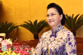 Trong lịch sử 75 năm Quốc hội Việt Nam, nhiệm kỳ Quốc hội khóa XIV mang một dấu ấn đặc biệt khi lần đầu tiên có một nữ chủ tịch Quốc hội. (Ảnh: TTXVN) 