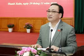 Bí thư Thành ủy Hà Nội Hoàng Trung Hải. (Ảnh: Văn Điệp/TTXVN)