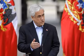 Tổng thống Chile Sebastian Pinera phát biểu tại Santiago ngày 26/10/2019. (Nguồn: AFP/TTXVN)