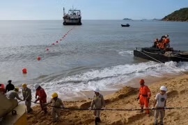 VNPT đang hoàn thiện xây dựng trạm cập bờ mới tại Quy Nhơn, Bình Định. (Ảnh: CTV)