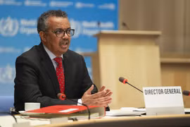 Tổng Giám đốc Tổ chức Y tế Thế giới (WHO) Tedros Adhanom Ghebreyesus. (Ảnh: AFP/TTXVN)