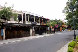 Hội An vắng bóng người do giãn cách xã hội. (Ảnh: Trịnh Bang Nhiệm/TTXVN)