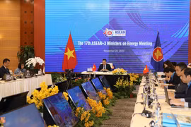 Quang cảnh hội nghị tại điểm cầu Hà Nội. (Ảnh: Phan Tuấn Anh/TTXVN)