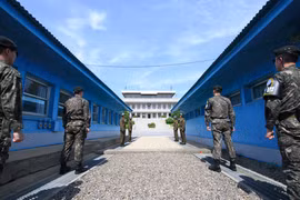 Khu biên giới Hàn Quốc-Triều Tiên. (Ảnh: AFP/ TTXVN) 