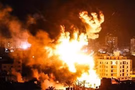 Israel tấn công mục tiêu của Hamas ở Gaza. (Ảnh: CGTN)