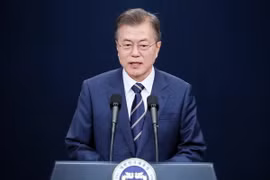 Tổng thống Hàn Quốc Moon Jae-in. (Nguồn: THX/TTXVN)