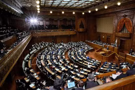 Quang cảnh một phiên họp Hạ viện Nhật Bản ở thủ đô Tokyo. (Ảnh: AFP/TTXVN)