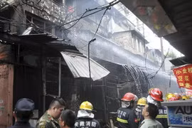 Hiện trường vụ nổ ở Trung Quốc. (Nguồn: Reuters)