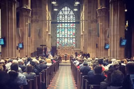 Buổi lễ cầu nguyện đặc biệt tại Nhà thờ St Andrew ở Sydney chiều 15/11. (Nguồn: ABC)