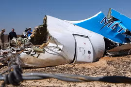 Hiện trường vụ khủng bố máy bay Nga Airbus A321. (Nguồn: sputnik)