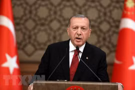 Tổng thống Thổ Nhĩ Kỳ Recep Tayyip Erdogan. (Ảnh: AFP/TTXVN)