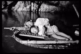 Một tác phẩm trong ký sự hình ảnh về Mekong của tác giả Lâm Đức Hiền.