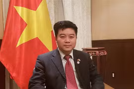 Ông Nguyễn Đức Minh, Đại biện lâm thời Đại sứ quán Việt Nam tại Nhật Bản, trả lời phỏng vấn TTXVN. (Ảnh: Đào Thanh Tùng/TTXVN)