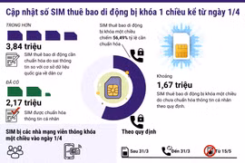 Cập nhật số SIM thuê bao di động bị khóa 1 chiều kể từ ngày 1/4