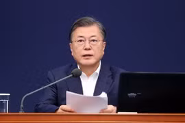 Tổng thống Hàn Quốc Moon Jae-in. (Ảnh: Yonhap/TTXVN)