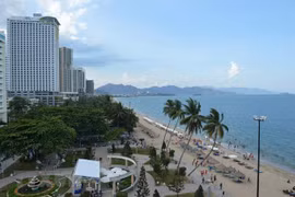 Bãi biển Nha Trang, Khánh Hòa. (Ảnh: Thanh Hà/TTXVN)