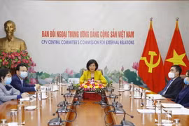 Quang cảnh hội thảo trực tuyến. (Ảnh: Phương Hoa/TTXVN)