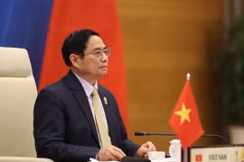 Thủ tướng Phạm Minh Chính phát biểu. (Ảnh: Dương Giang/TTXVN)