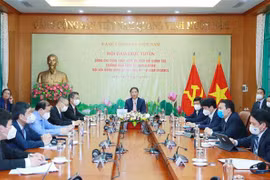 Quang cảnh hội đàm trực tuyến. (Ảnh: Phương Hoa/TTXVN) 