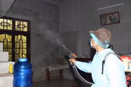 Phun thuốc diệt muỗi phòng chống lây truyền virus Zika và dịch sốt xuất huyết. (Nguồn: TTXVN)