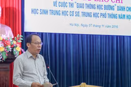 Ông Nguyễn Trọng Thái, Chánh văn phòng Ủy ban An toàn giao thông quốc gia công bố thể lệ cuộc thi. (Ảnh: BTC)