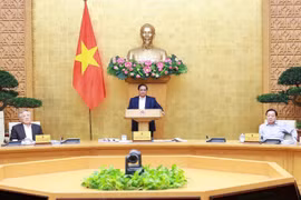 Thủ tướng Phạm Minh Chính chủ trì Phiên họp Chính phủ chuyên đề về xây dựng pháp luật tháng 12 năm 2024. (Ảnh: Dương Giang/TTXVN)