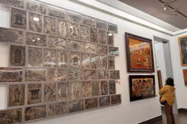 Festival Mỹ thuật trẻ được tổ chức nhằm khuyến khích các nghệ sỹ độ tuổi 18-35 tích cực tham gia sáng tác. (Ảnh: Minh Thu/Vietnam+)
