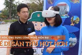 Số hóa di sản: Dùng công nghệ để thu hút người xem đến điểm tham quan. (Ảnh: Minh Anh/Vietnam+)