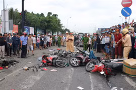 Hiện trường vụ tai nạn. (Ảnh: Bùi Giang/TTXVN)