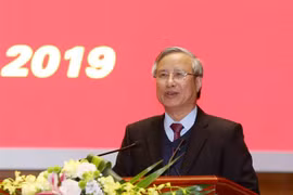 Đồng chí Trần Quốc Vượng, Ủy viên Bộ Chính trị, Thường trực Ban Bí thư phát biểu chỉ đạo hội nghị. (Ảnh: Phương Hoa/TTXVN)