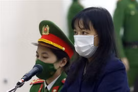 Bị cáo Phạm Thị Đoan Trang lĩnh án 9 năm tù về tội 'tuyên truyền chống Nhà nước Cộng hòa xã hội chủ nghĩa Việt Nam.' (Ảnh: Phạm Kiên/TTXVN)