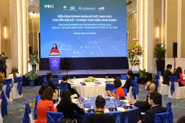 Phó Chủ tịch nước Võ Thị Ánh Xuân phát biểu tại Diễn đàn. (Ảnh: Nguyễn Điệp/TTXVN)