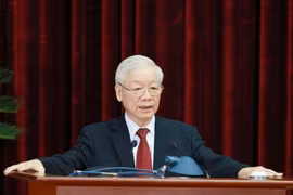 Tổng Bí thư Nguyễn Phú Trọng phát biểu khai mạc hội nghị. (Ảnh: Phương Hoa/TTXVN)
