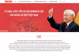 Trang thông tin 'Lý luận, thực tiễn và con đường đi lên chủ nghĩa xã hội ở Việt Nam' của báo Nhân Dân.