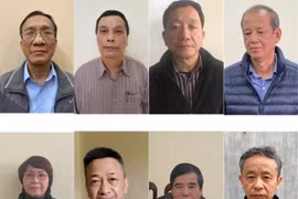 Các bị can bị khởi tố về tội Vi phạm quy định về quản lý, sử dụng tài sản Nhà nước gây thất thoát, lãng phí. (Ảnh: Bộ Công an/TTXVN phát)