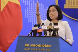 Phó Phát ngôn Bộ Ngoại giao Nguyễn Phương Trà tại họp báo thường kỳ của Bộ Ngoại giao ngày 22/11. (Nguồn: TTXVN phát)