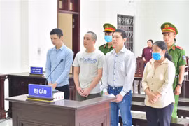 Các bị cáo tại tòa. (Ảnh: Lê Đức Hoảnh/TTXVN)