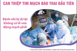 Việt Nam ghi dấu ấn mới trong kỹ thuật can thiệp tim mạch bào thai đầu tiên