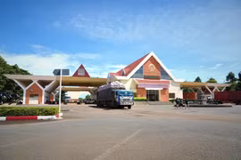 Cửa khẩu quốc tế Xa Mát thuộc địa phận xã Tân Lập, huyện Tân Biên, tỉnh Tây Ninh. (Ảnh: Minh Phú/TTXVN)