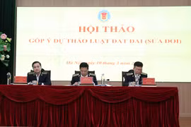  Hội thảo “Góp ý Dự thảo Luật Đất đai (sửa đổi),” ngày 10/3. (Ảnh: Vietnam+)