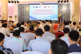 Hội thảo Quy hoạch và phát triển bền vững đô thị bền vững Vùng Bắc Trung Bộ và duyên hải miền Trung, ngày 14/7.(Ảnh: PV/Vietnam+)