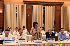 Diễn đàn “Nâng cao năng lực cạnh tranh cho doanh nghiệp trong nền kinh tế số,” ngày 25/10. (Ảnh: Vietnam+)
