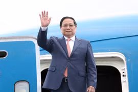 Thủ tướng Phạm Minh Chính rời Hà Nội, lên đường tham dự Diễn đàn Kinh tế thế giới và làm việc tại Trung Quốc. (Ảnh: Dương Giang/TTXVN)