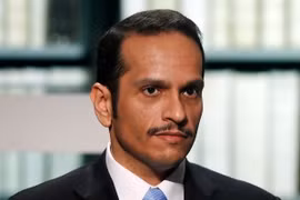 Ngoại trưởng Qatar Mohammed bin Abdulrahman al-Thani trong cuộc họp báo ở Wolfenbuettel, Đức. (Nguồn: EPA/TTXVN)