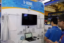 Một gian hàng tại Vietnam ICT COMM 2016. (Ảnh: Doãn Đức/Vietnam+)