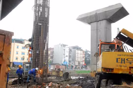 Gấp rút thi công dự án đường sắt đô thị Nhổn-ga Hà Nội