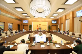 Phiên họp thứ 33 của Ủy ban Thường vụ Quốc hội. (Ảnh: Dương Giang/TTXVN)