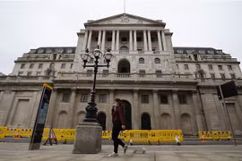 Trụ sở Ngân hàng Trung ương Anh ở thủ đô London. (Ảnh: AFP/TTXVN)